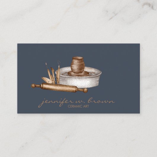 Pottery Ceramic Artist Tools Visitekaartje (Voorkant)