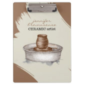Pottery Ceramic Clay Turner sculpture stylist Klembord (Voorkant)