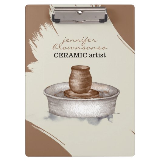 Pottery Ceramic Clay Turner sculpture stylist Klembord (Voorkant)