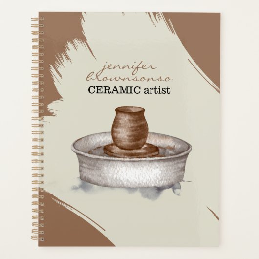 Pottery Ceramic Clay Turner sculpture watercolor Planner (Voorkant)