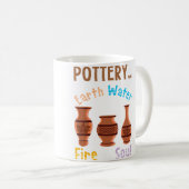Pottery Earth Water Fire  Soul - Lovely Pottery Koffiemok (Voorkant rechts)