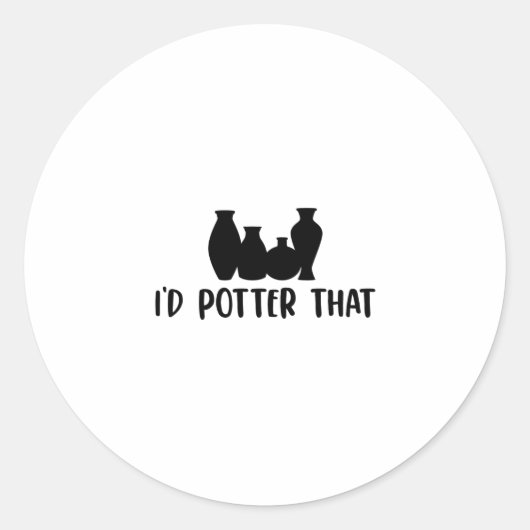 Pottery Gift Ideas | Pottery Potter Craft Ceramics Ronde Sticker (Voorkant)