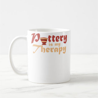 Pottery Is My Therapy Ceramic Artist Clay Potter Koffiemok