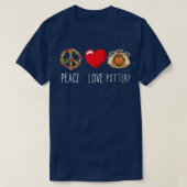 Pottery Love Peace Heart Sign Pottery Maker Handma T-shirt (Design voorkant)