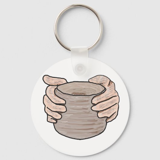 Pottery Making Hands Sleutelhanger (Achterkant)