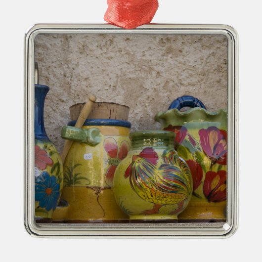 Pottery, Moustiers-Sainte-Marie, Provence Metalen Ornament (Voorkant)