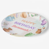 Pottery Paining Party Birthday Papieren Bordje (Gekanteld)