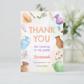 Pottery Painting Party Bedankkaart (Staand voorkant)