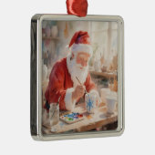 Pottery Painting Santa Claus  Metalen Ornament (Rechts)