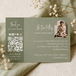 Pottery Photo Business Thanks You For Your Order Bedankkaart