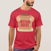 Pottery Rocks Ceramics Artist Potter Maker retro T-shirt (Voorkant)
