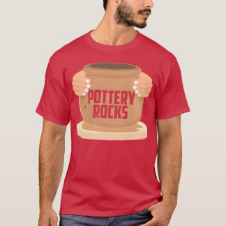 Pottery Rocks Ceramics Artist Potter Maker retro T-shirt