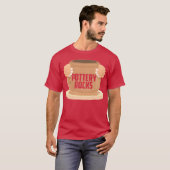 Pottery Rocks Ceramics Artist Potter Maker retro T-shirt (Voorkant volledig)