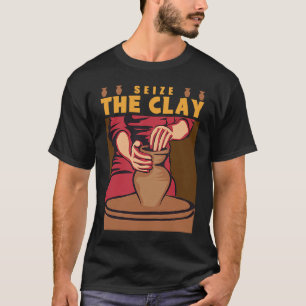 Pottery Seize de handgemaakte keramiek van de beel T-shirt