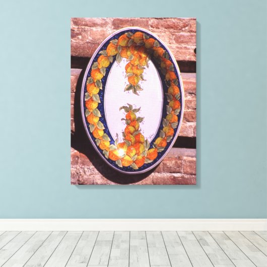 Pottery Serving Dish Poster Plaque Canvas Afdruk (Insitu (Houten vloer))