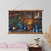  Pottery still life Books en Lantern Hangend Wandkleed (Slaapkamer)