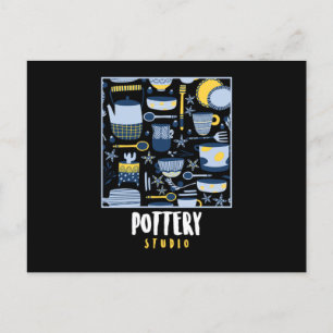 Pottery Studio Ceramics Porcelain Sculpting Gift Briefkaart