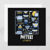 Pottery Studio Ceramics Porcelain Sculpting Gift Kaart (Voorkant / Achterkant)