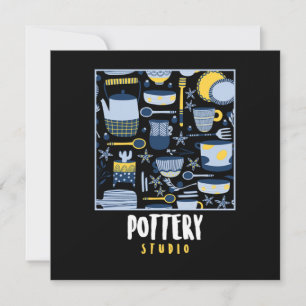 Pottery Studio Ceramics Porcelain Sculpting Gift Kaart