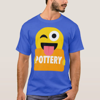 Pottery Wink Emoji T-shirt