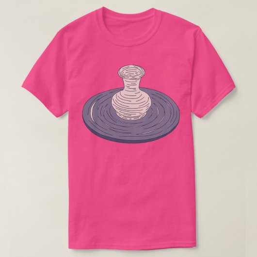 PotteryClassPottersWheelClayware T-shirt (Design voorkant)