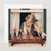 Potting Tulips beroemd gemaakt door Jessie Willcox Kaart (Voorkant / Achterkant)