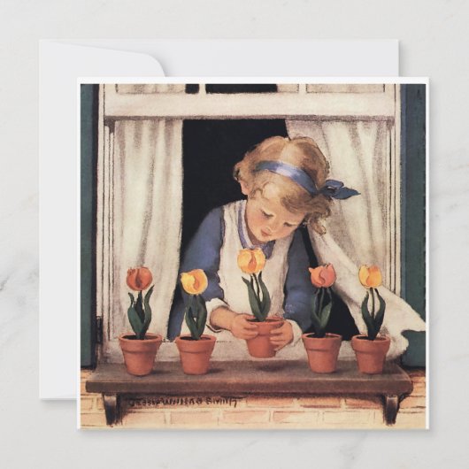 Potting Tulips beroemd gemaakt door Jessie Willcox Kaart (Voorkant)