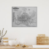 Pottstown Borough Map PA Pennsylvania 1871 Poster (Keuken)