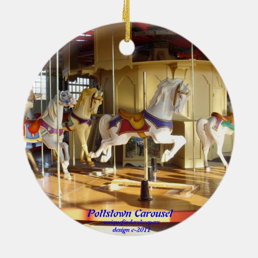 Pottstown Carrousel kerstversiering Keramisch Ornament (Achterkant)