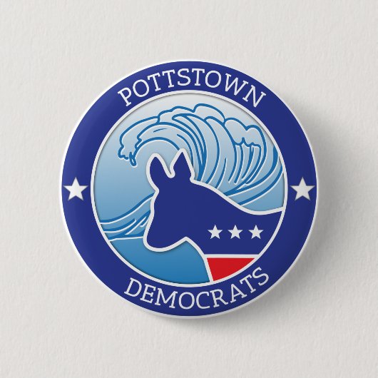 Pottstown Democracy Wave Button (Voorkant)