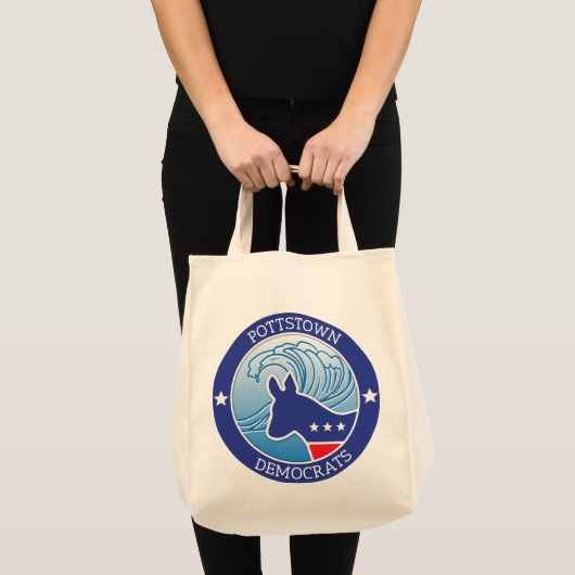 Pottstown Democraty Wave Grocery Tas (Voorkant (product))
