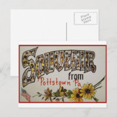 Pottstown Pennsylvania Souvenir Briefkaart (Voorkant / Achterkant)