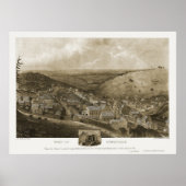 Pottsville, PA Panoramic Map - 1922 Poster (Voorkant)