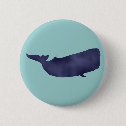 Pottwal sperm whale ronde button 5,7 cm (Voorkant)