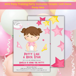 Potty Als Een Rock Star Meisjes Pee Training Party Kaart