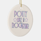 Potty als een rockster keramisch ornament (Rechts)