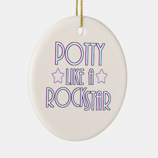 Potty als een rockster keramisch ornament (Rechts)