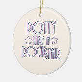 Potty als een rockster keramisch ornament (Links)