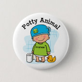 Potty Animal Boy Button (Voorkant)