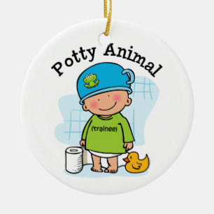 Potty Animal Boy Ornament
