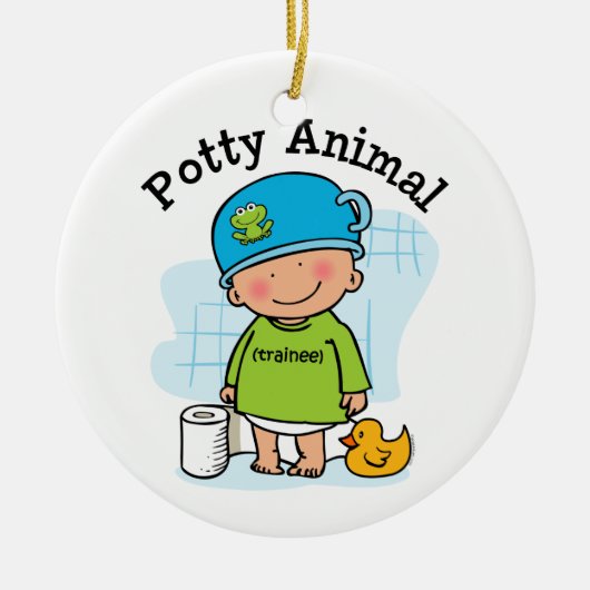 Potty Animal Boy Ornament (Voorkant)