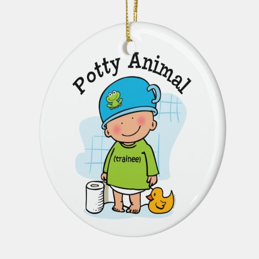 Potty Animal Boy Ornament (Links)