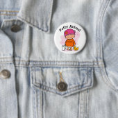 Potty Animal Girl Button (In situ)
