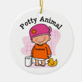 Potty Animal Girl Ornament (Voorkant)