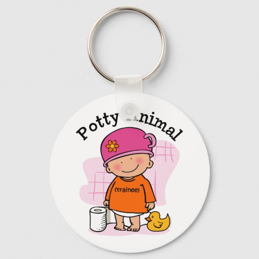 Potty Animal Girl Sleutelhanger (Voorkant)