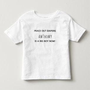 Potty getrainde gepersonaliseerde naam kinder shirts