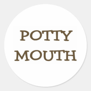 Potty Mouth Ronde Sticker
