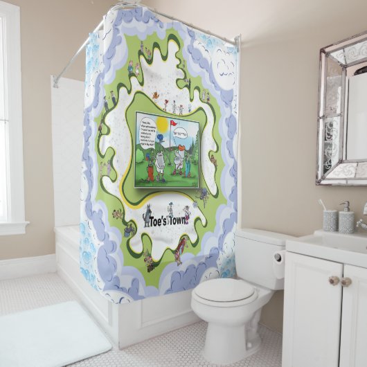 Potty Mouth | Satirical Humor Douchegordijn (In situ)