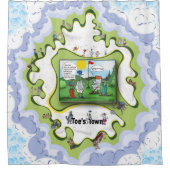 Potty Mouth | Satirical Humor Douchegordijn (Voorkant)