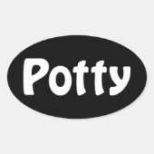 Potty Oval Sticker (Voorkant)